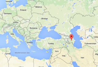 Azerbaijan is the country with the marker